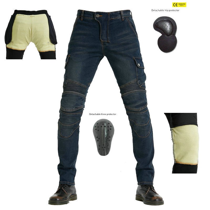 Motorcycle Jeans Motorbike Trousers Pant Made With Kevlar Biker Free CE  Armours