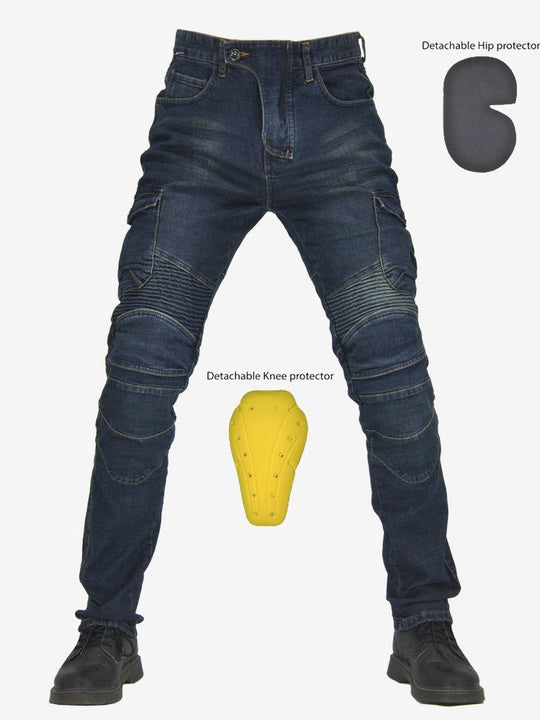 Premium Motorcycle Riding Pants with Armor, Multi-Pocket Design and Anti-Fall Stretch Technology