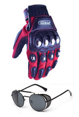 Motorcycle Gloves with Steampunk Sunglasses Set - AMZ Rider Wear™singleton_gift