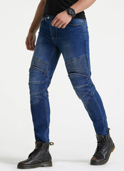 Motorcycle riding pants with Armor - Heavy duty Denim Style - AMZ Rider Wear™-Motorcycle Pants