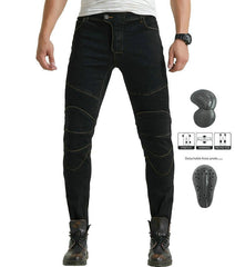 Motorcycle riding pants with Armor - Heavy duty Denim Style - AMZ Rider Wear™-Motorcycle Pants