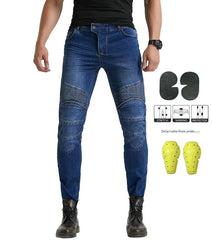 Motorcycle riding pants with Armor - Heavy duty Denim Style - AMZ Rider Wear™-Motorcycle Pants