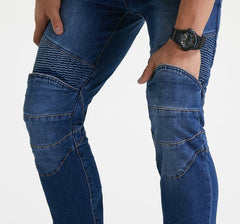 Motorcycle riding pants with Armor - Heavy duty Denim Style - AMZ Rider Wear™-Motorcycle Pants